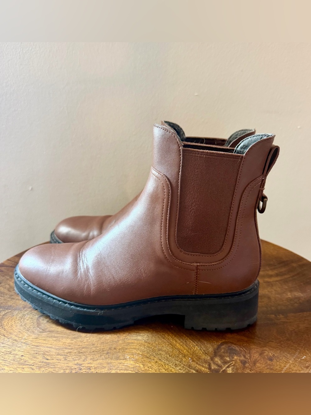 Brown Leather Chelsea Boots
